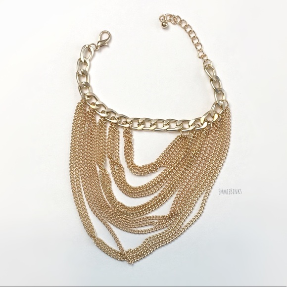 New 1 Piece Golden Layered Chain Anklet | High Heel / Wedge Shoe Accessory - Picture 8 of 16